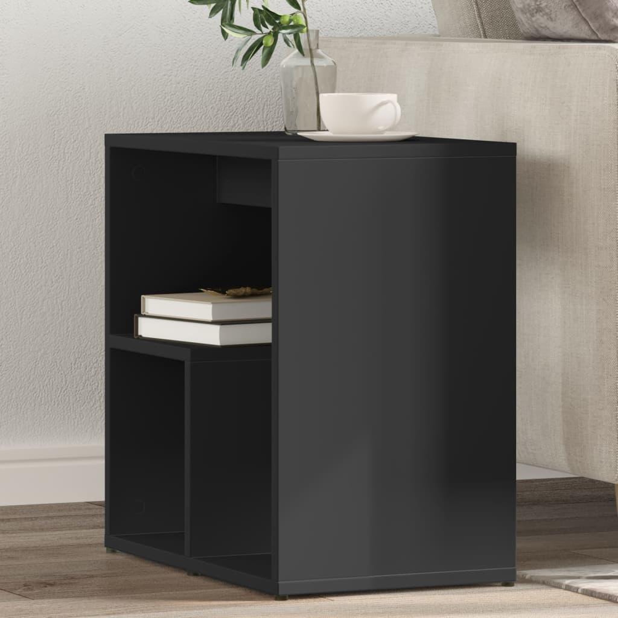 VIDAXL Table d'appoint Noir 50x30x50 cm Bois d'ingenierie