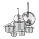 ELO Ensemble de 2 Poêles de cuisson 24 et 32 cm et 5 faitouts 12, 14, 16, 20 et 26 cm Elo Profi Citrin