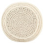 Voir la diapositive 3 : VIDAXL Pouf fait a la main en macrame 45x30 cm Coton