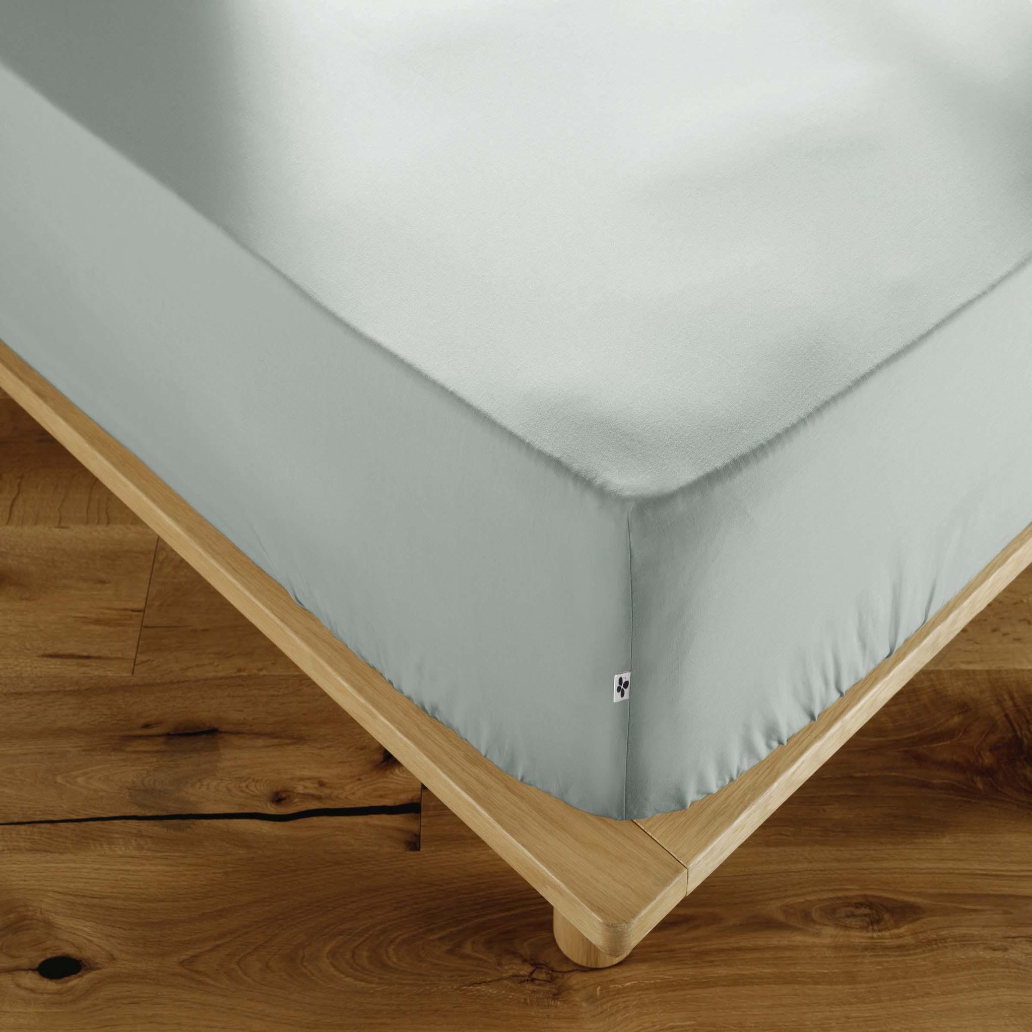 Voir la diapositive 3 : Eden Drap housse double gaze de coton gaïa