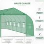 Voir la diapositive 4 : OUTSUNNY Serre tunnel grande taille 24 m² châssis tubulaire acier galvanisé renforcé 2,4 cm 12 fenêtres 1 porte vert