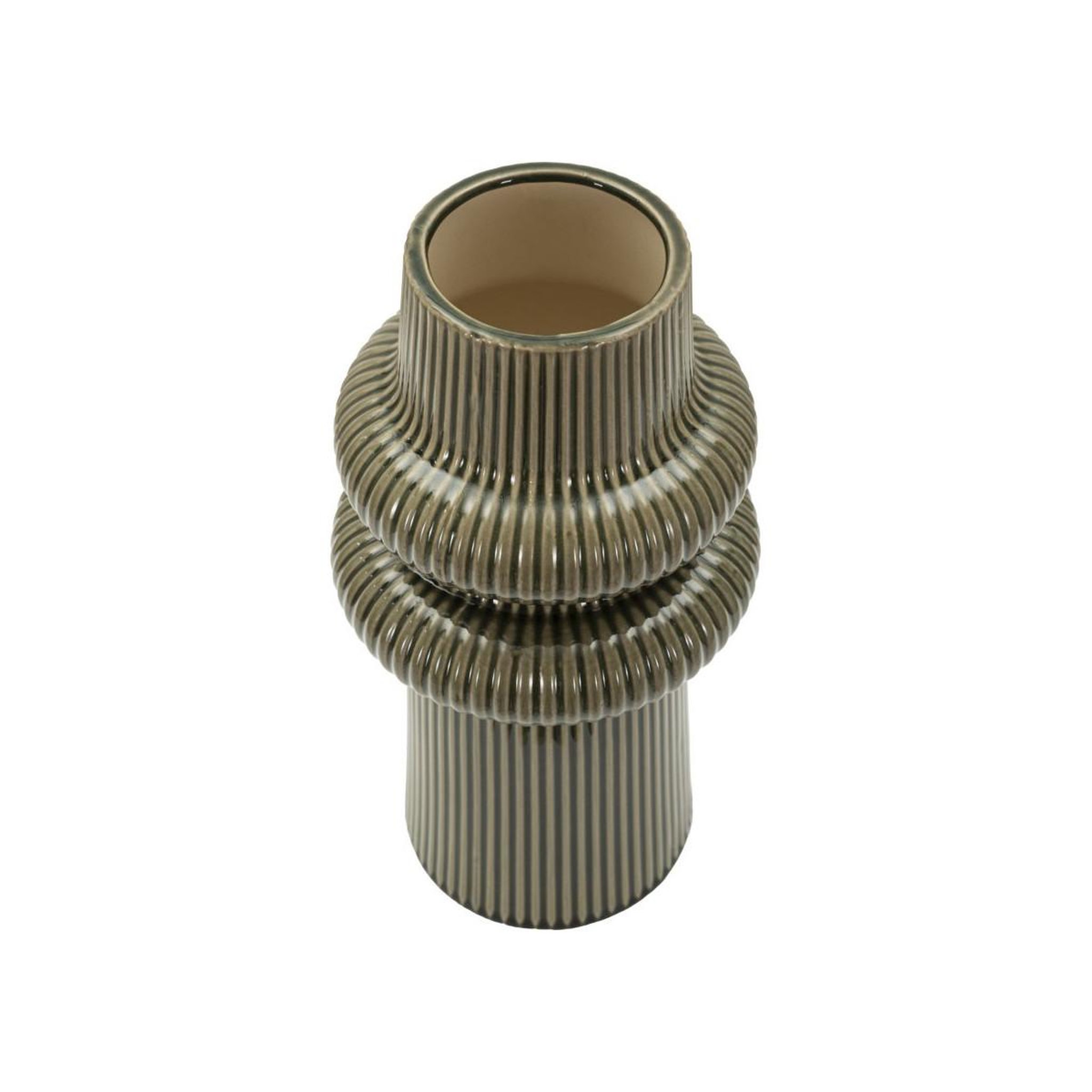 Voir la diapositive 2 : Paris Prix Vase design en céramique  armony  36cm vert