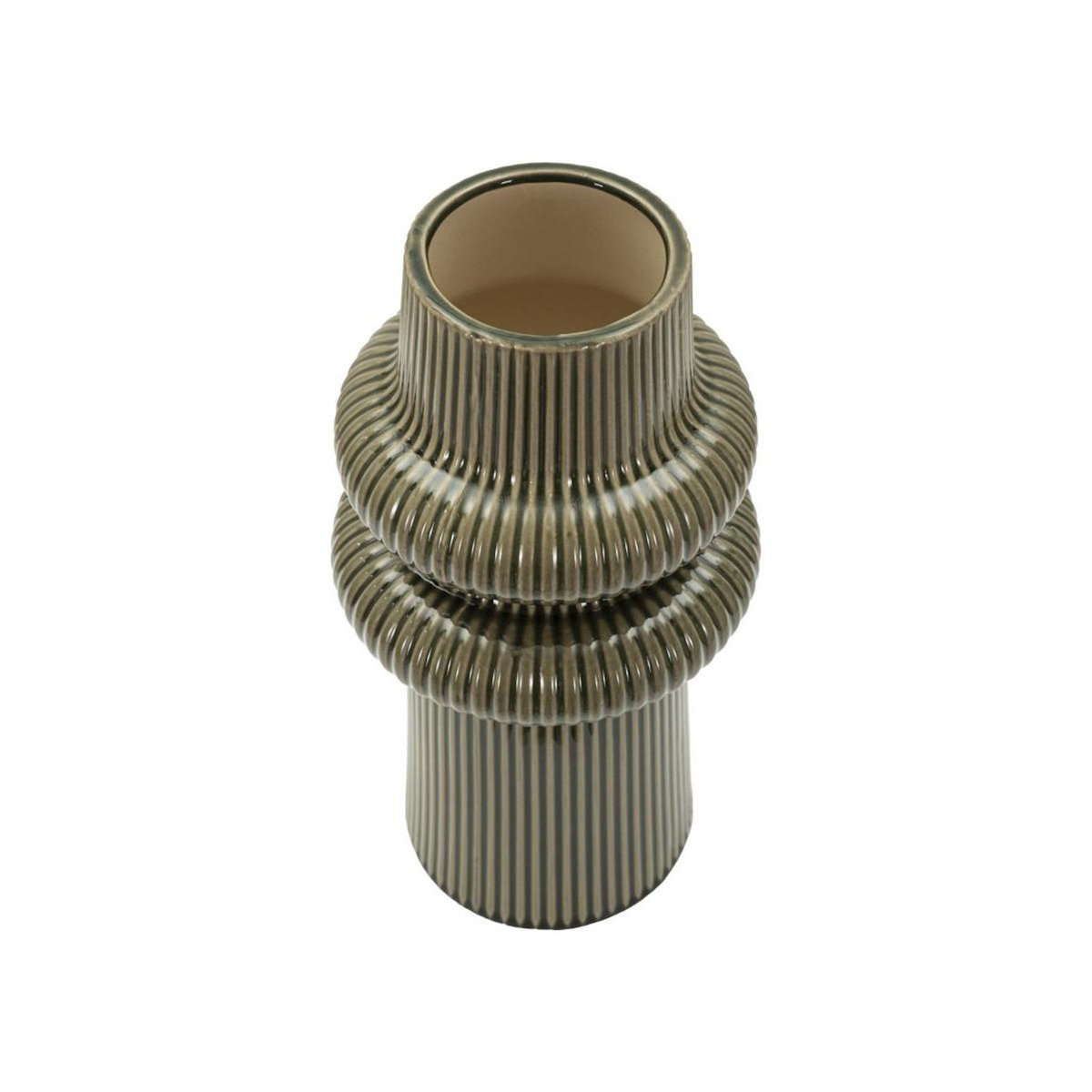 Paris Prix Vase Design en Céramique  Armony  36cm Vert