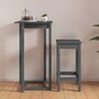 Voir la diapositive 4 : VIDAXL Table de bar Gris 60x60x110 cm Bois massif de pin