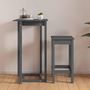 Voir la diapositive 4 : VIDAXL Table de bar Gris 60x60x110 cm Bois massif de pin