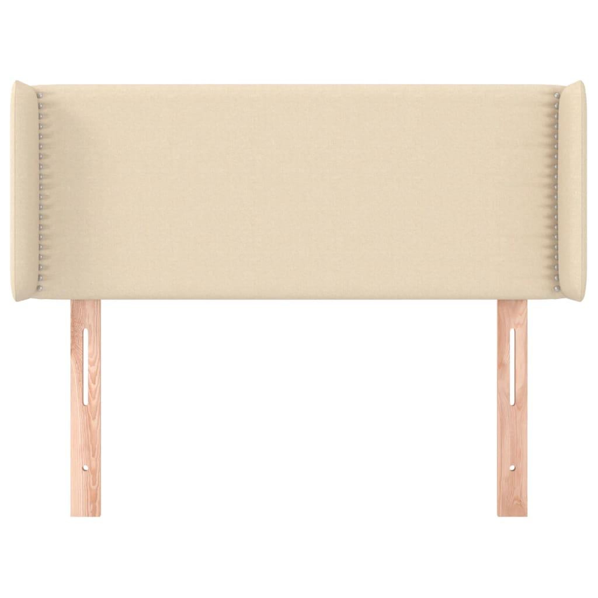 Voir la diapositive 3 : VIDAXL Tete de lit avec oreilles Creme 93x16x78/88 cm Tissu