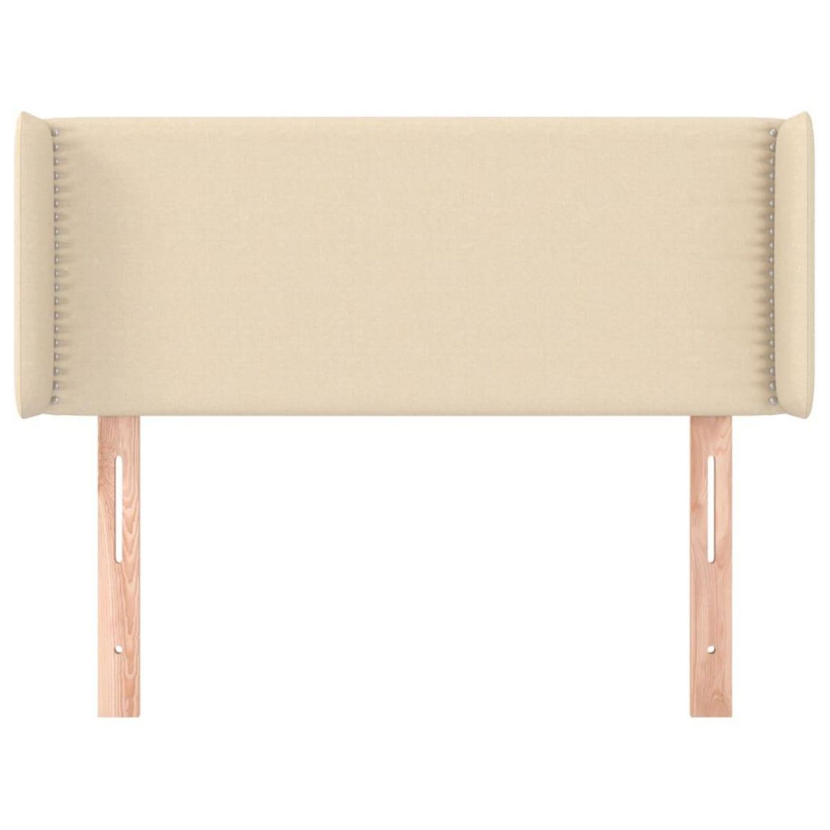 VIDAXL Tete de lit avec oreilles Creme 93x16x78/88 cm Tissu