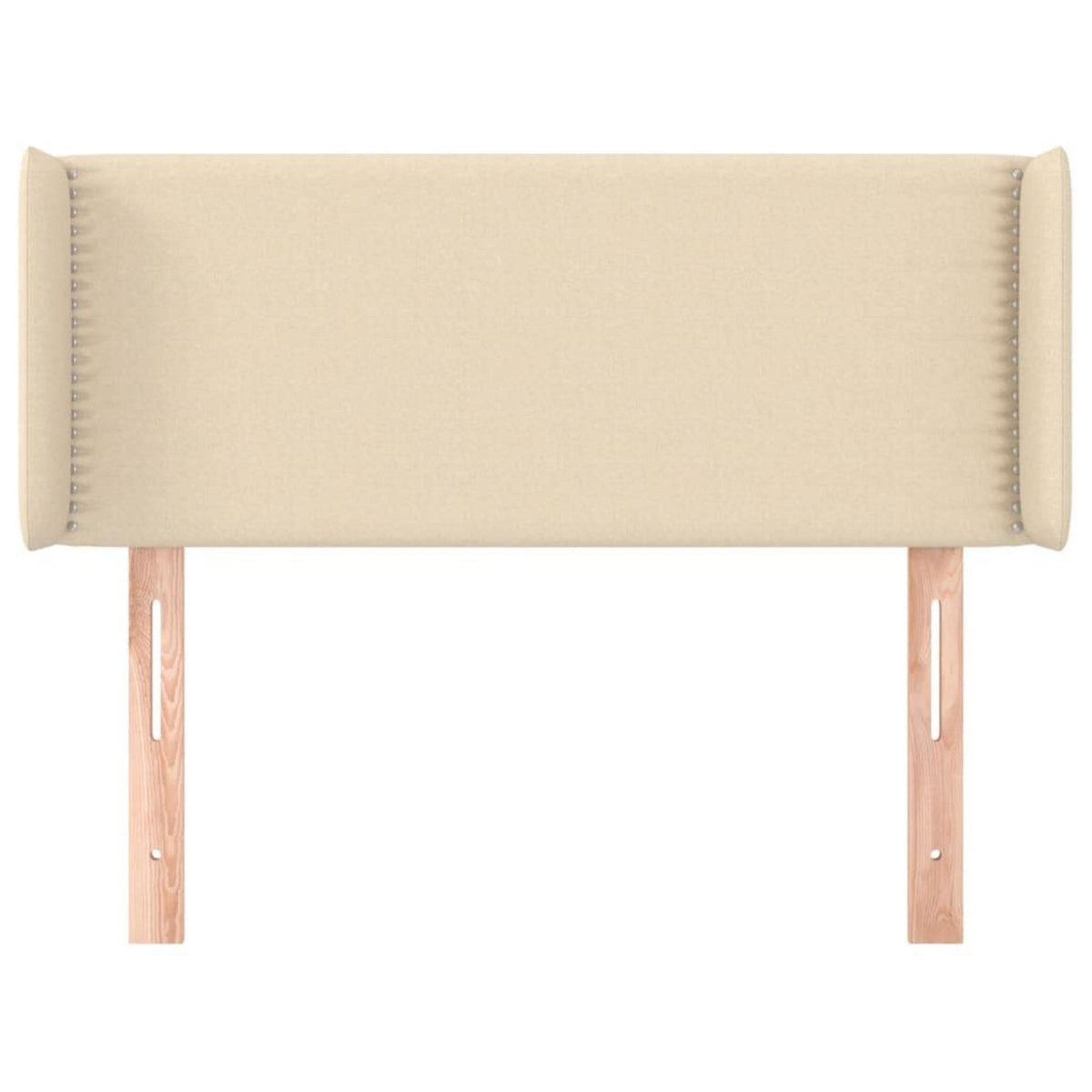 VIDAXL Tete de lit avec oreilles Creme 93x16x78/88 cm Tissu