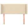Voir la diapositive 3 : VIDAXL Tete de lit avec oreilles Creme 93x16x78/88 cm Tissu