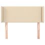 Voir la diapositive 3 : VIDAXL Tete de lit avec oreilles Creme 93x16x78/88 cm Tissu