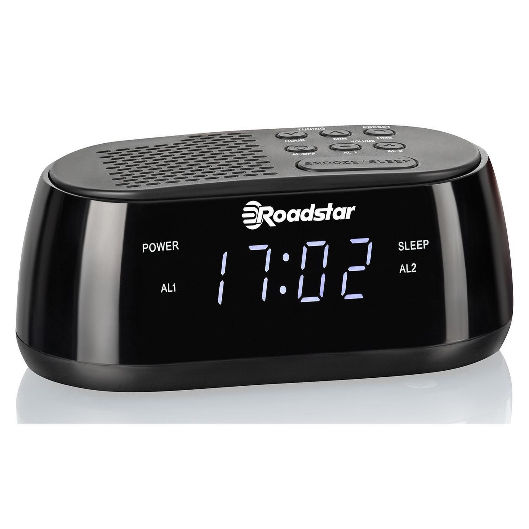 Voir la diapositive 2 : Roadstar Roadstar CLR2477 Radio portable Horloge Numérique Noir
