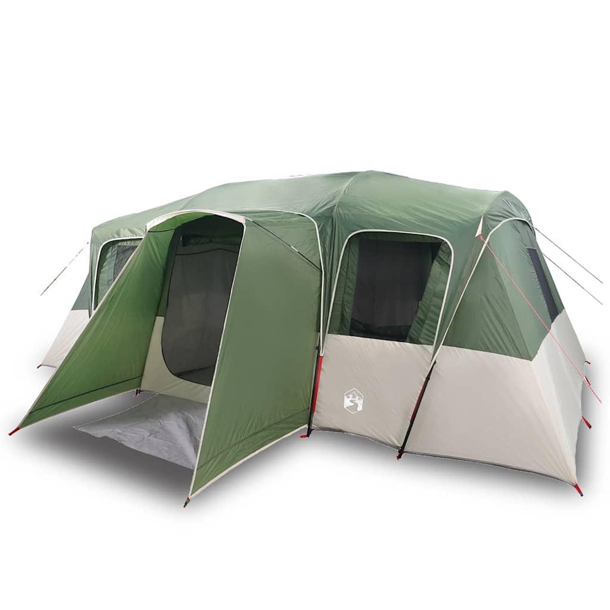 Voir la diapositive 2 : VIDAXL Tente familiale tunnel 16 personnes vert impermeable