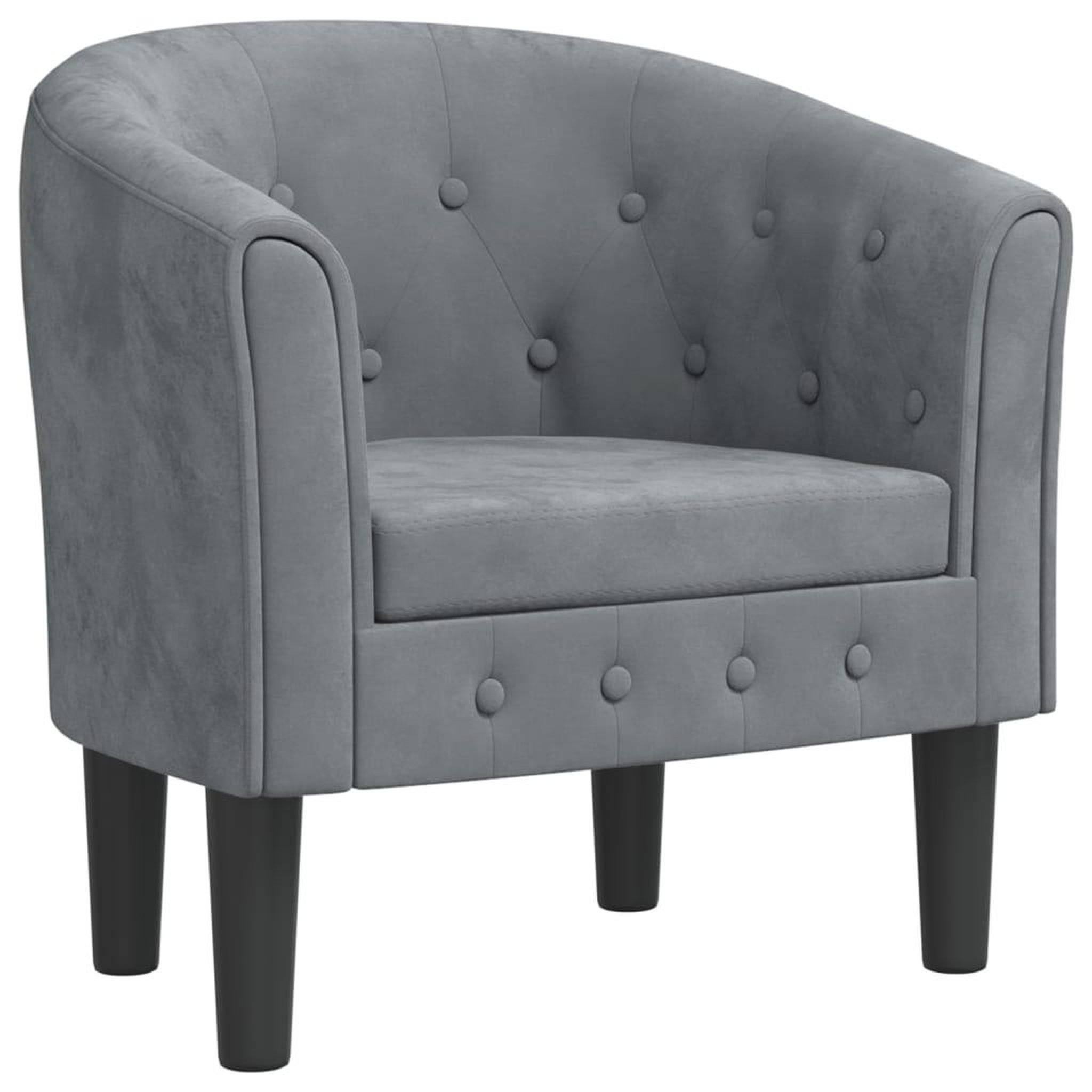 Voir la diapositive 2 : VIDAXL Chaise cabriolet gris fonce velours