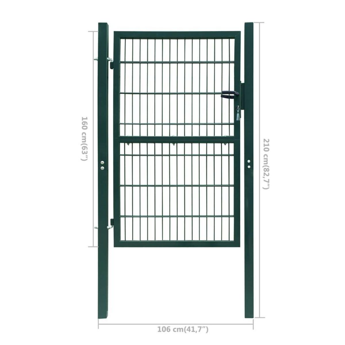 VIDAXL Portillon 2D (simple) Vert 106x210 cm