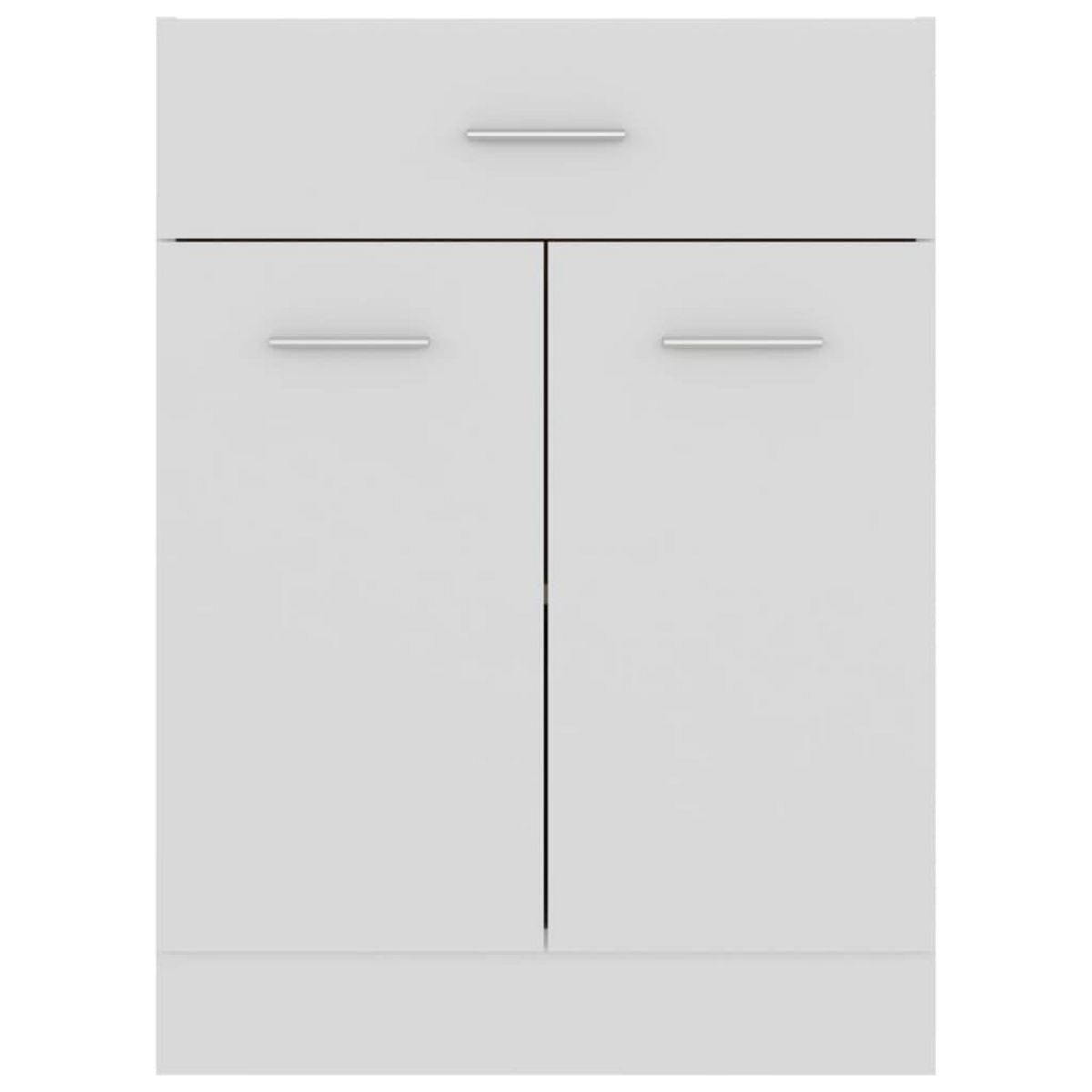 VIDAXL Armoire de plancher a tiroir Blanc 60x46x81,5cm Bois ingenierie
