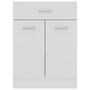 Voir la diapositive 5 : VIDAXL Armoire de plancher a tiroir Blanc 60x46x81,5cm Bois ingenierie
