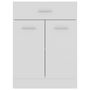 Voir la diapositive 5 : VIDAXL Armoire de plancher a tiroir Blanc 60x46x81,5cm Bois ingenierie