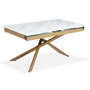 Voir la diapositive 1 : Paris Prix Table à Manger Extensible  Lara  150-210cm Blanc & Or