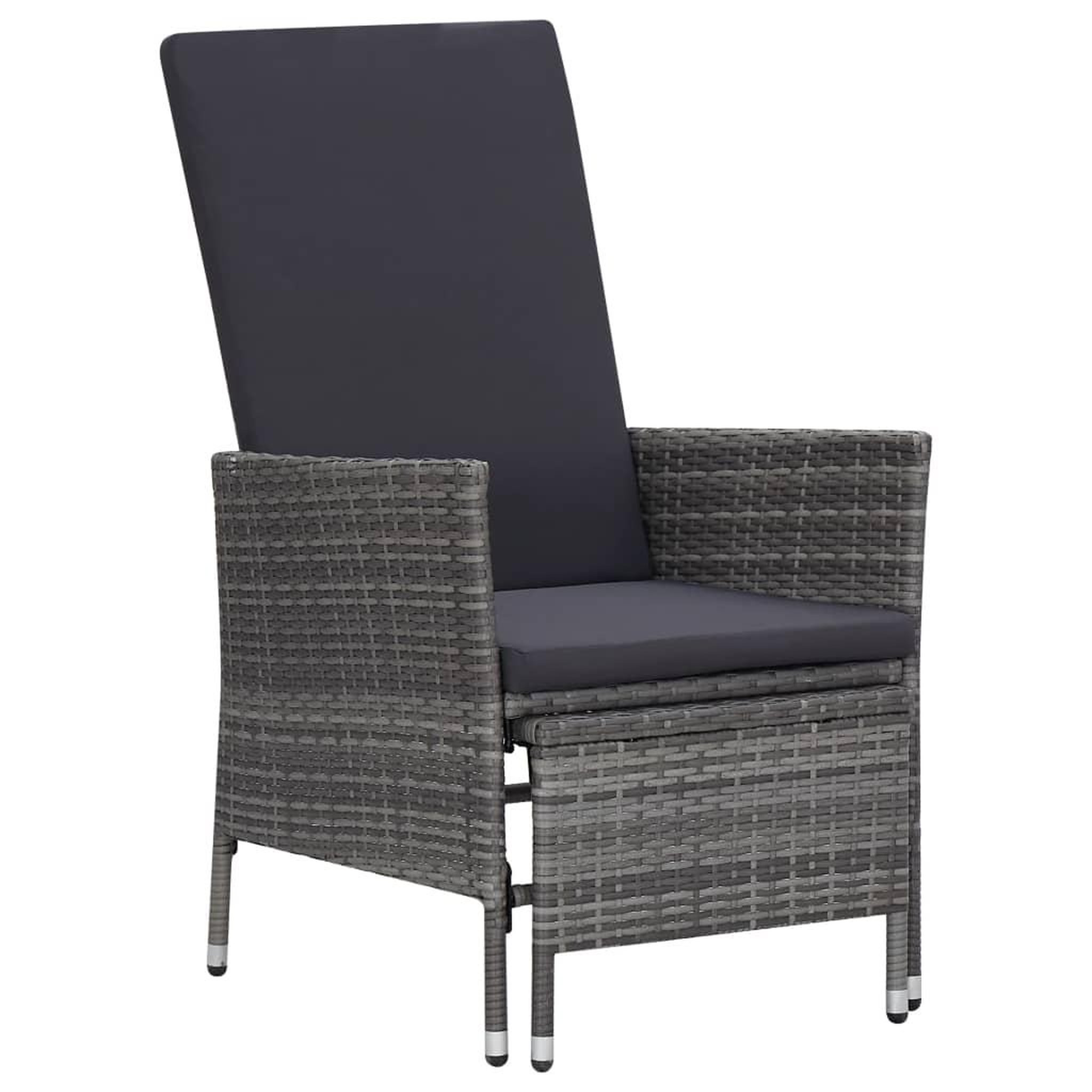Voir la diapositive 2 : VIDAXL Salon de jardin 2 pcs avec coussins Resine tressee Gris