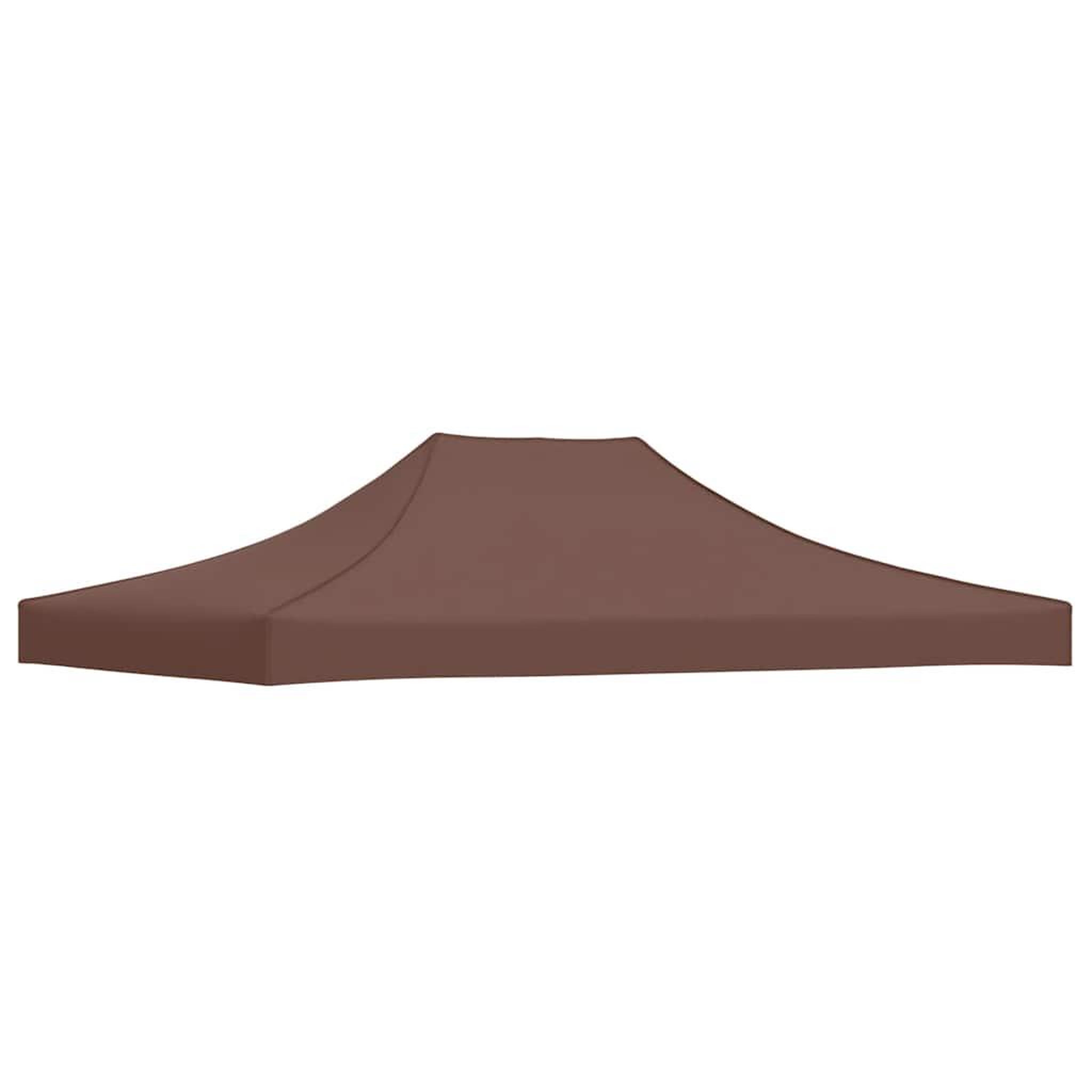 Voir la diapositive 2 : VIDAXL Toit de tente de reception 4x3 m Marron 270 g/m^2