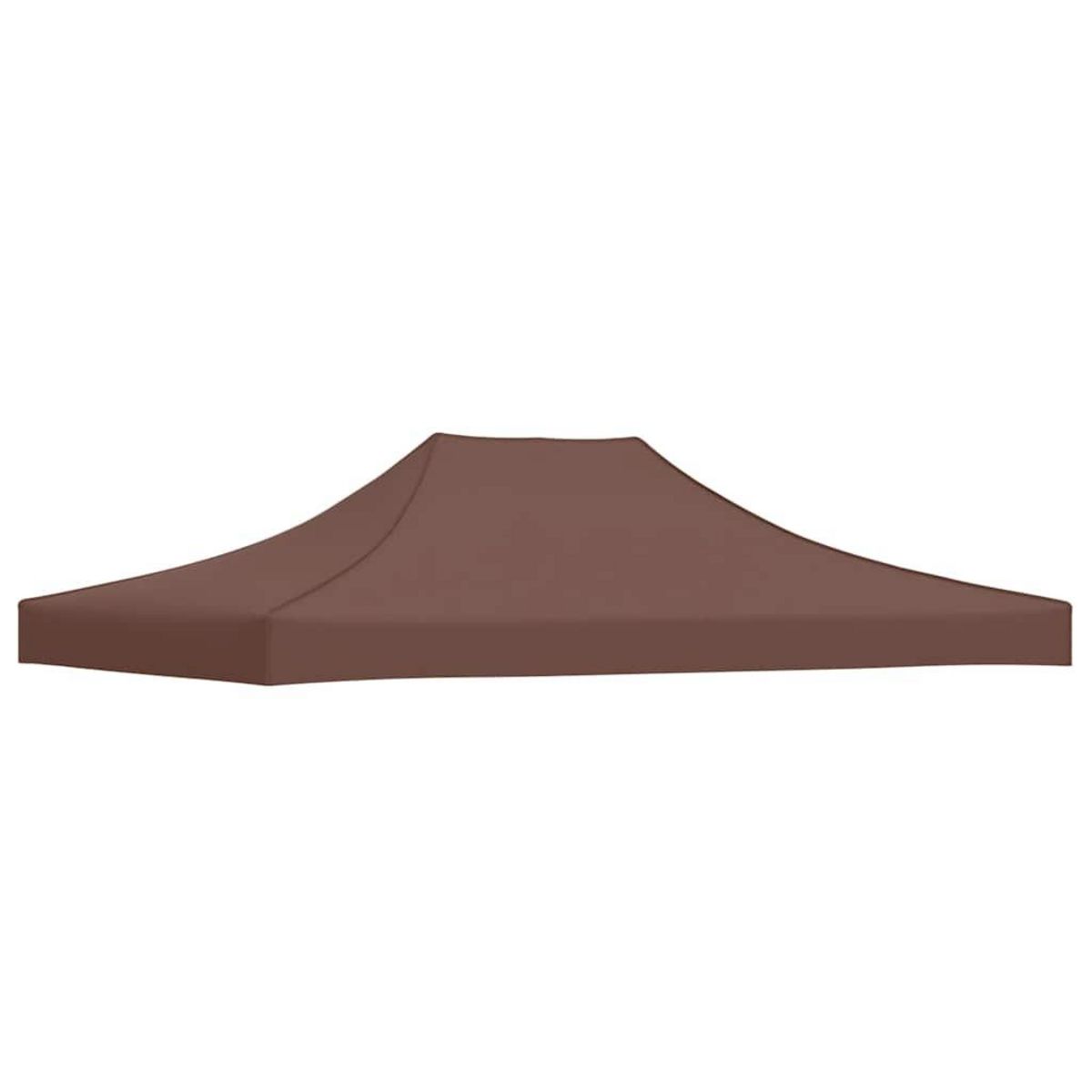 VIDAXL Toit de tente de reception 4x3 m Marron 270 g/m^2