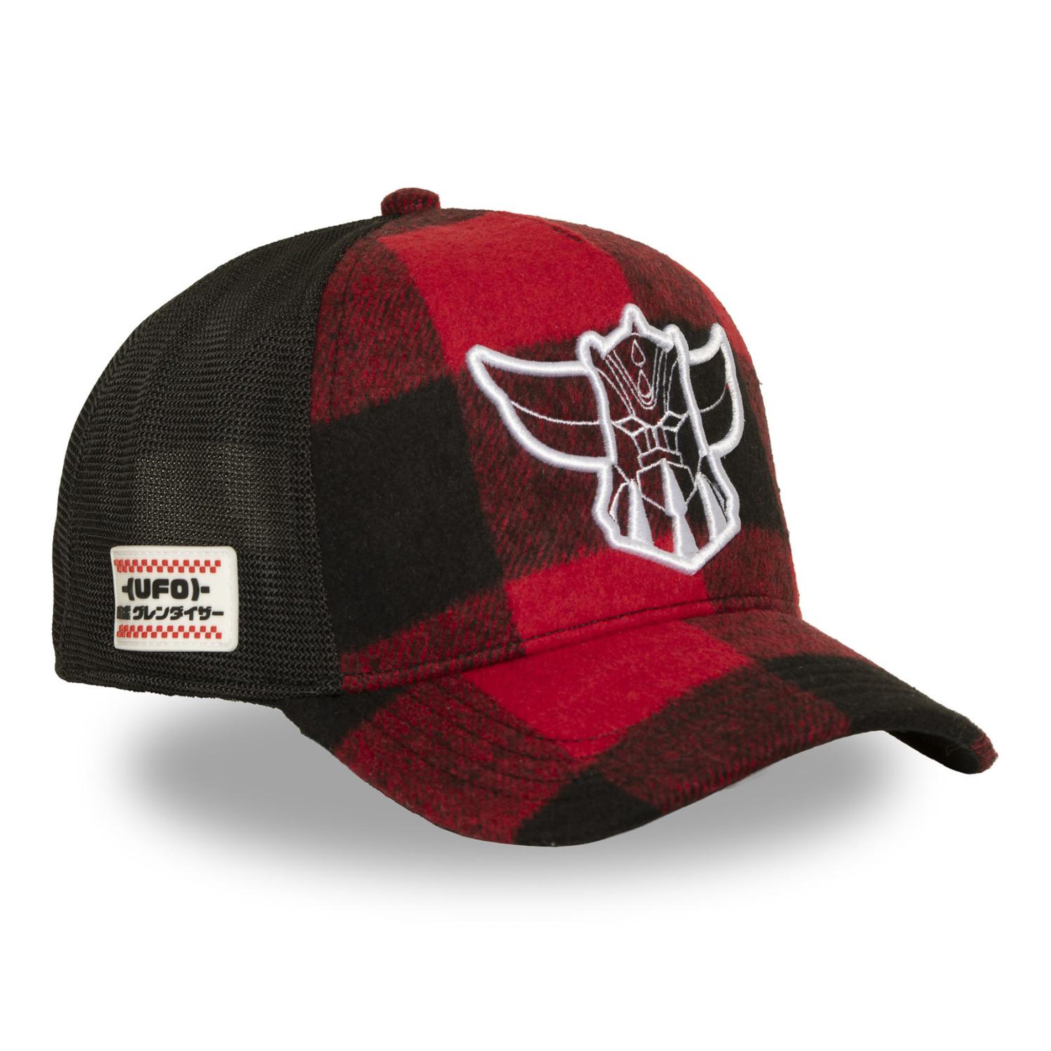 Voir la diapositive 4 : CAPSLAB Casquette trucker premium avec filet et logo brodé goldorak head