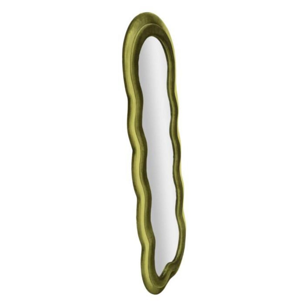 Paris Prix Miroir Mural en Velours  Wavy  160cm Vert