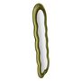 Voir la diapositive 4 : Paris Prix Miroir Mural en Velours  Wavy  160cm Vert