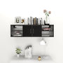 Voir la diapositive 3 : VIDAXL Etagere murale Noir 102x30x29 cm Bois d'ingenierie