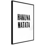 Paris Prix Affiche Murale Encadrée  Hakuna Matata. Coloris disponibles : Noir, Jaune