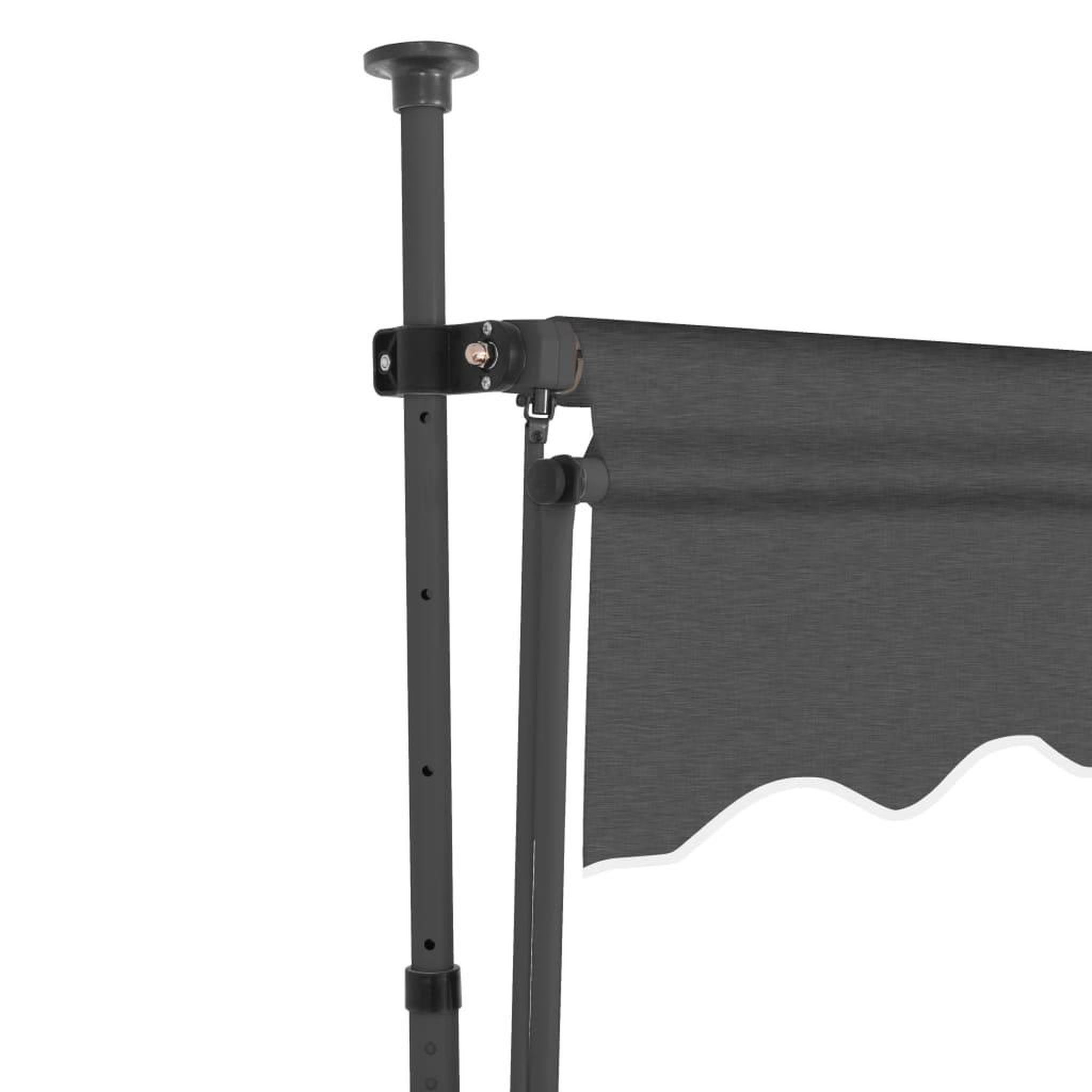 Voir la diapositive 4 : VIDAXL Auvent manuel retractable avec LED 400 cm Anthracite