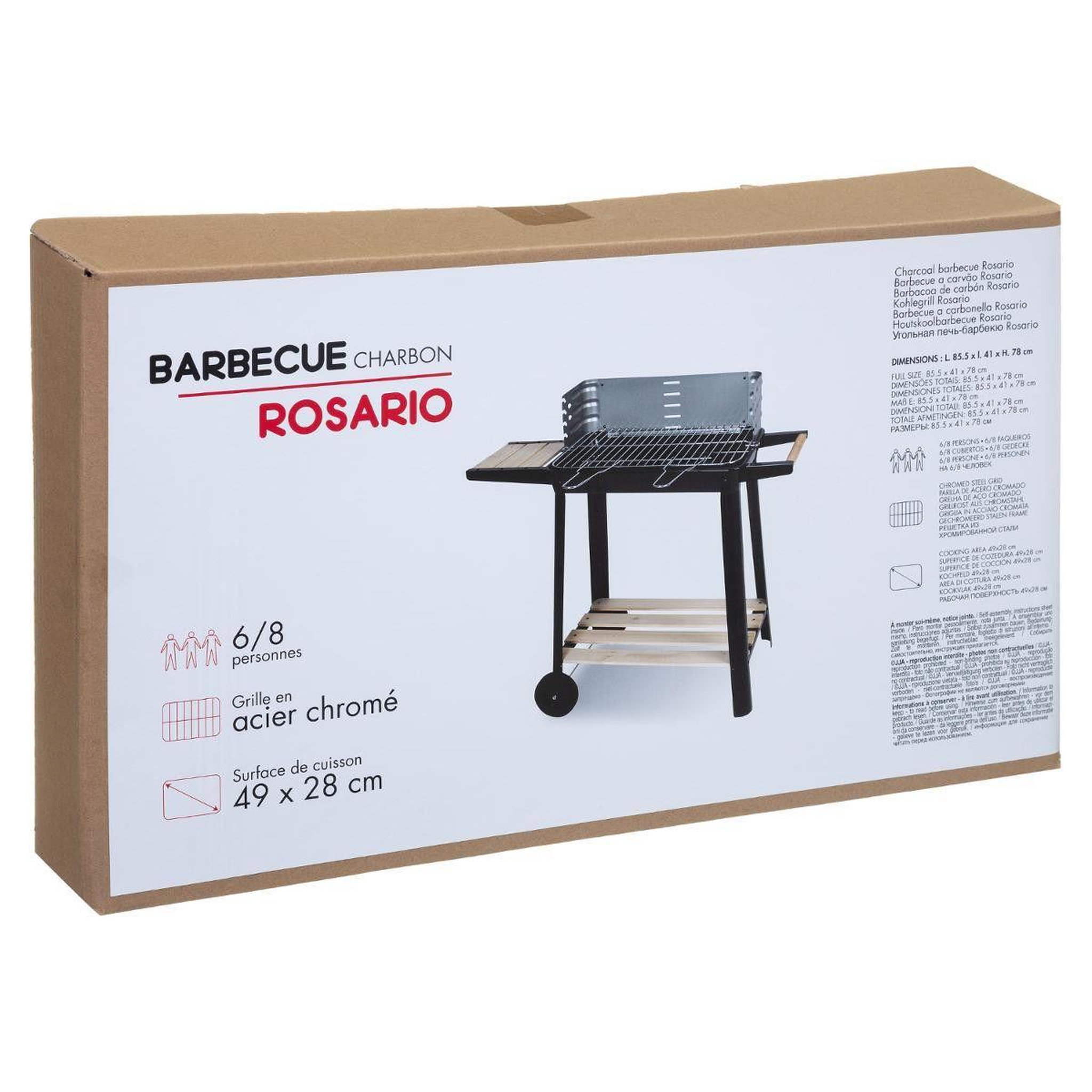Voir la diapositive 2 : Paris Prix Barbecue à charbon  rosario  85cm noir