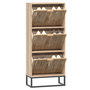Voir la diapositive 3 : VIDAXL Armoire a chaussures 52x25x120 cm bois d'ingenierie