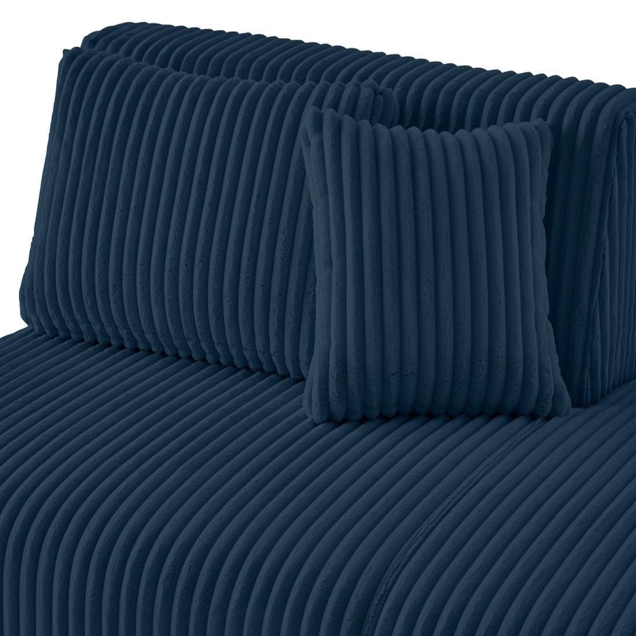 Voir la diapositive 5 : LISA DESIGN Victoire - module d'assise droit en velours côtelé grosses côtes