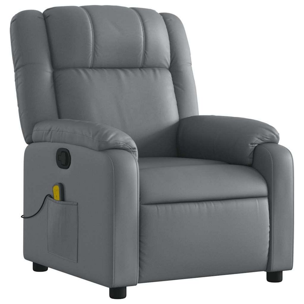 VIDAXL Fauteuil de massage inclinable Gris Similicuir