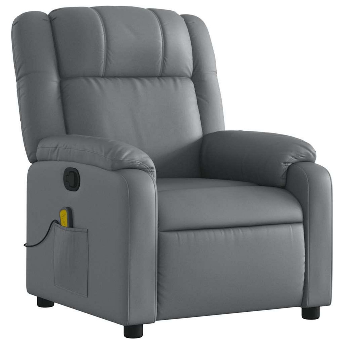 VIDAXL Fauteuil de massage inclinable Gris Similicuir