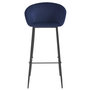 Voir la diapositive 6 : Rendez vous déco Lot de 2 chaises de bar 75 cm en velours bleu-Marquise