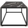 Voir la diapositive 3 : VIDAXL Table basse Noir avec verre marbre noir 120x50x35 cm