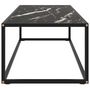 Voir la diapositive 3 : VIDAXL Table basse Noir avec verre marbre noir 120x50x35 cm