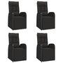 Voir la diapositive 4 : VIDAXL Ensemble a manger de jardin 5pcs Noir Poly rotin et acacia