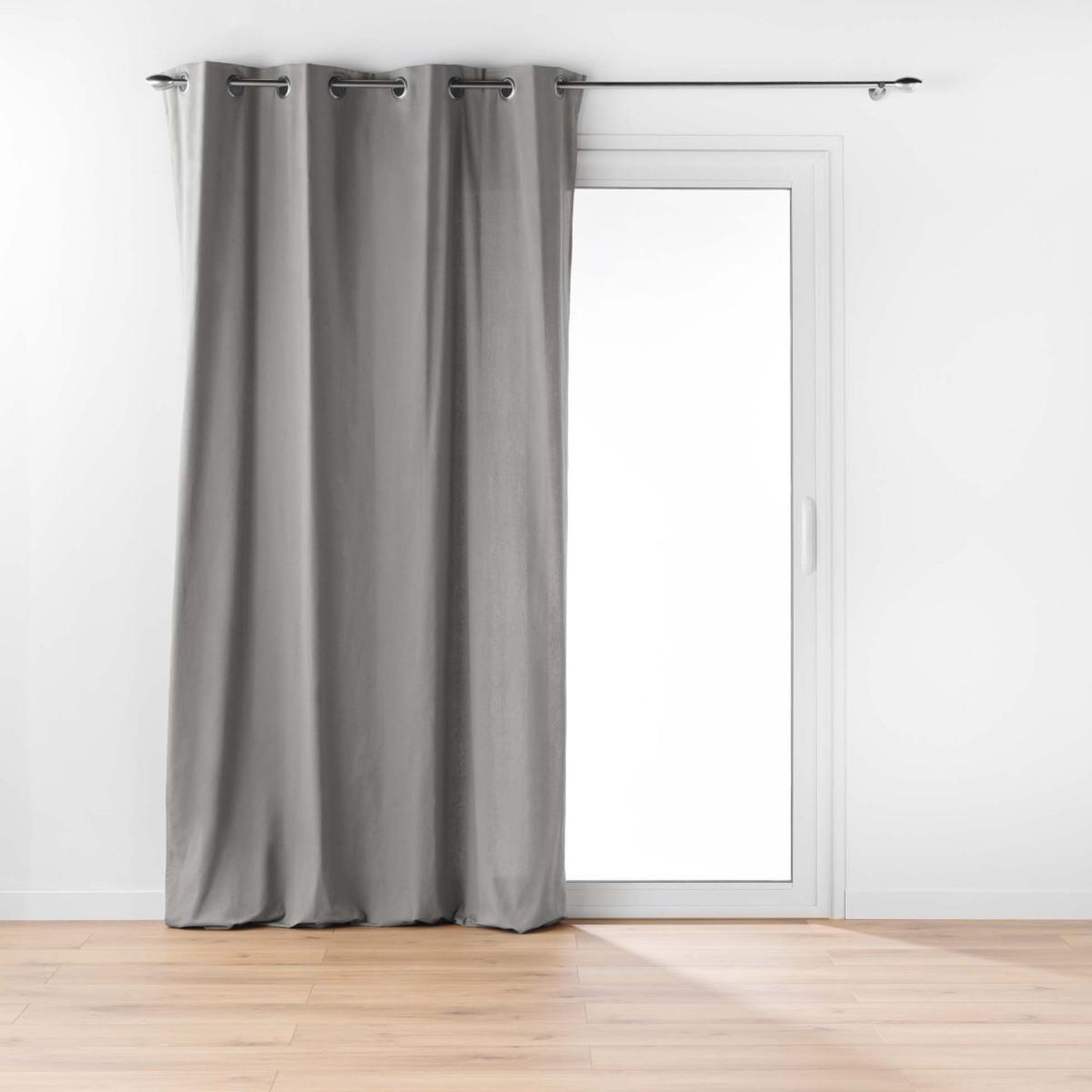 Douceur d'Intérieur Rideau à œillets  twily  135x260cm gris