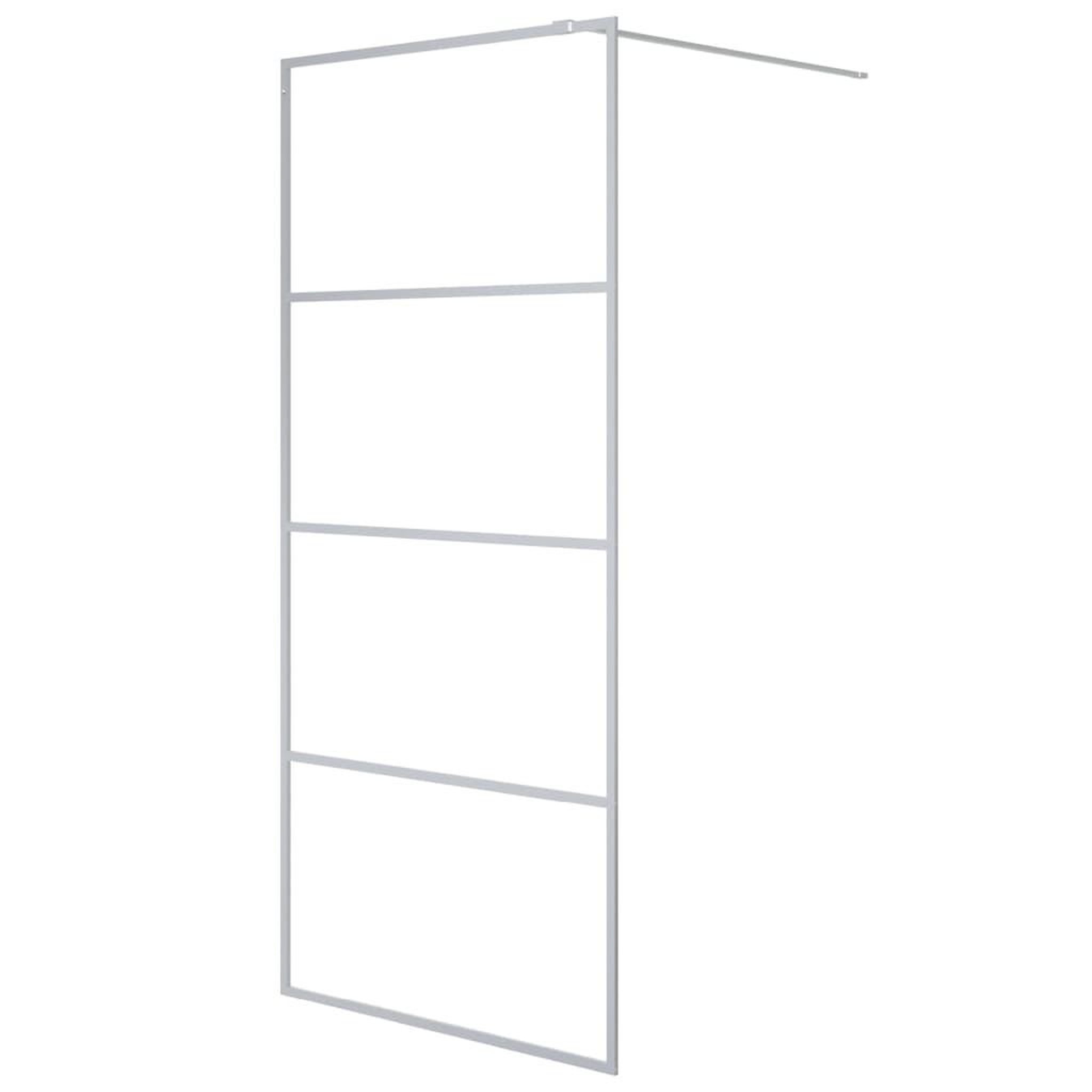 Voir la diapositive 2 : VIDAXL Paroi de douche Argente 90x195 cm Verre ESG transparent