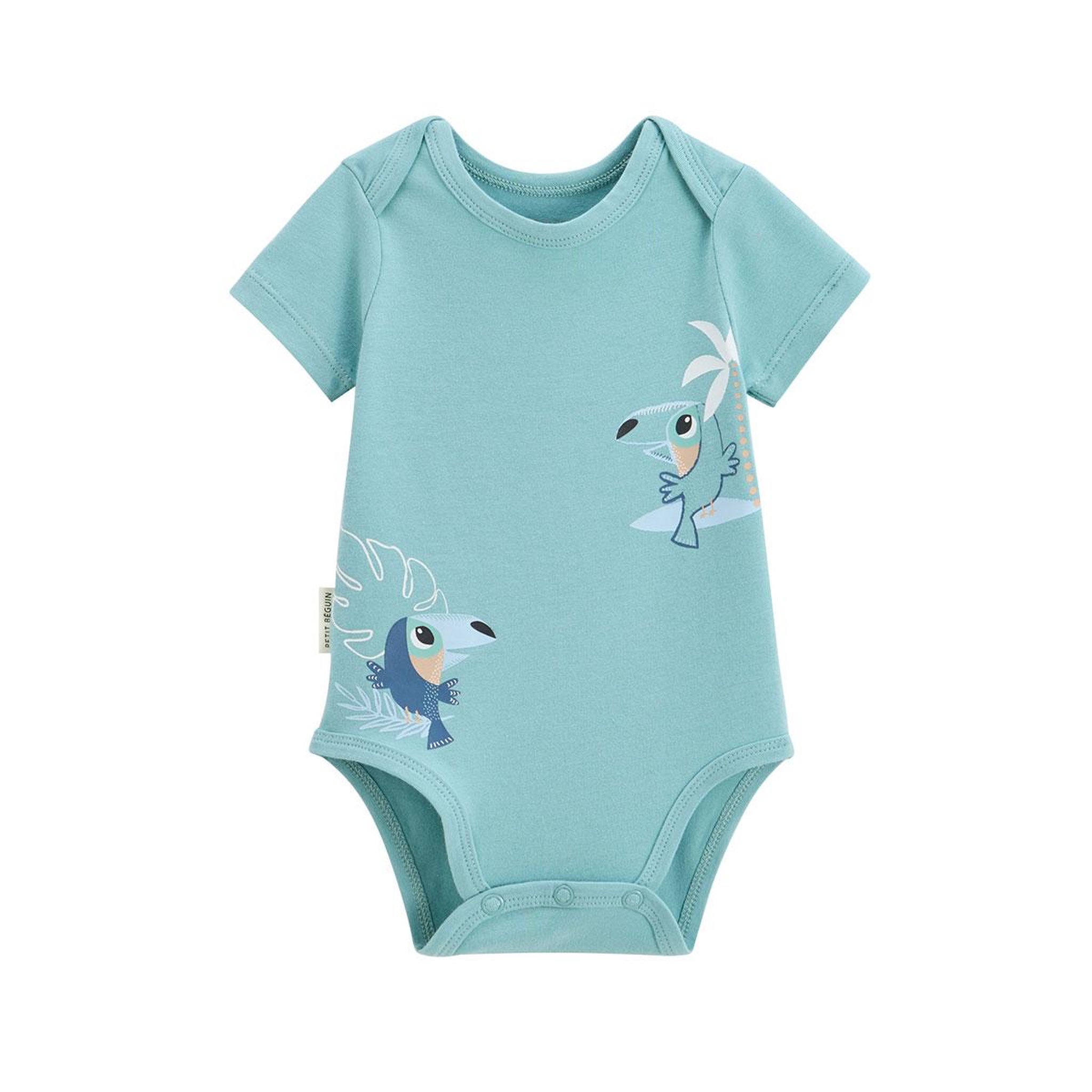 Voir la diapositive 3 : Petit Béguin Lot de 2 bodies bébé manches courtes toucana