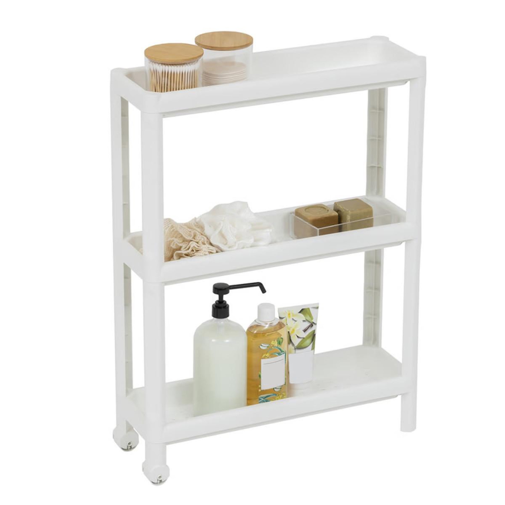 Voir la diapositive 4 : FIVE Desserte salle de bain  3 niveaux  70cm blanc