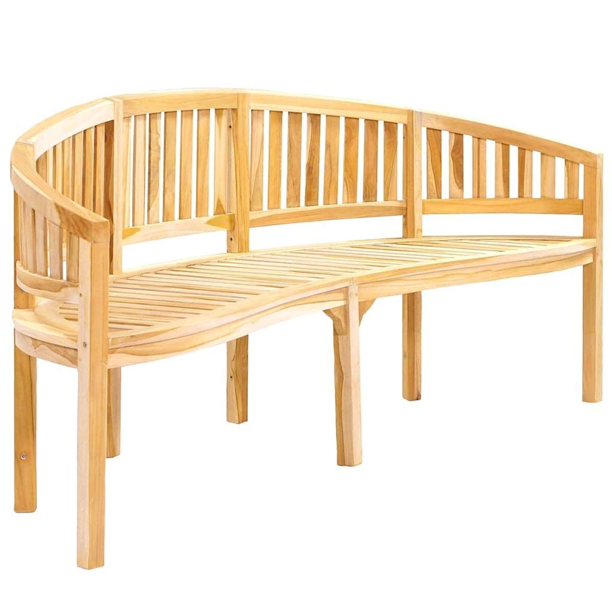 VIDAXL Banc de jardin en forme de banane 200 cm bois de teck solide