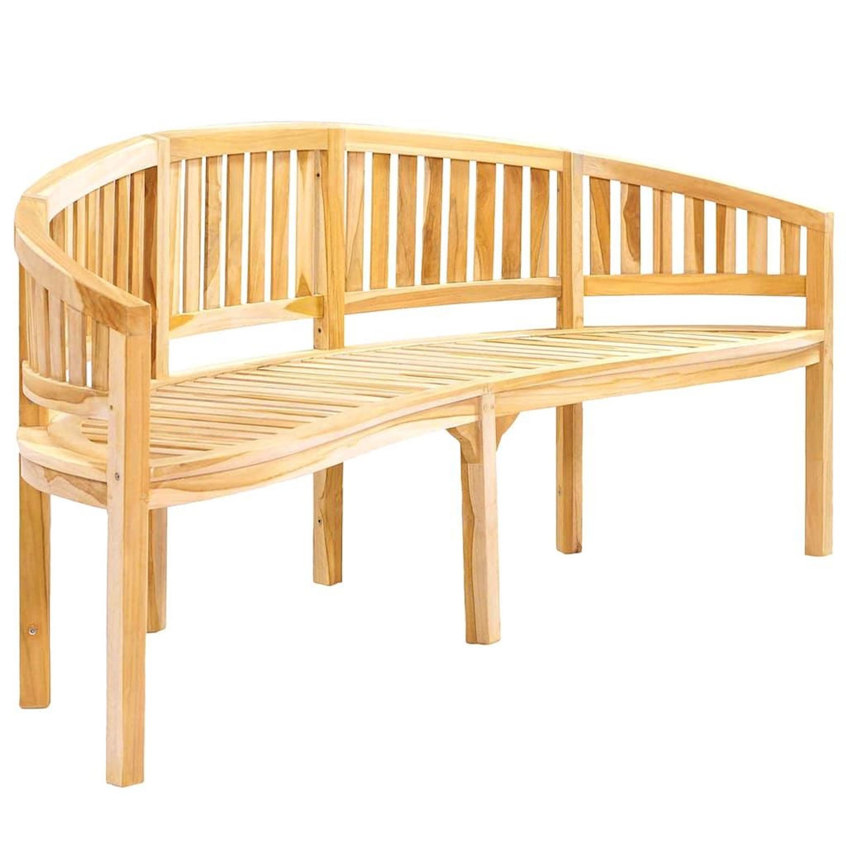 VIDAXL Banc de jardin en forme de banane 200 cm bois de teck solide