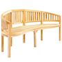 Voir la diapositive 2 : VIDAXL Banc de jardin en forme de banane 200 cm bois de teck solide
