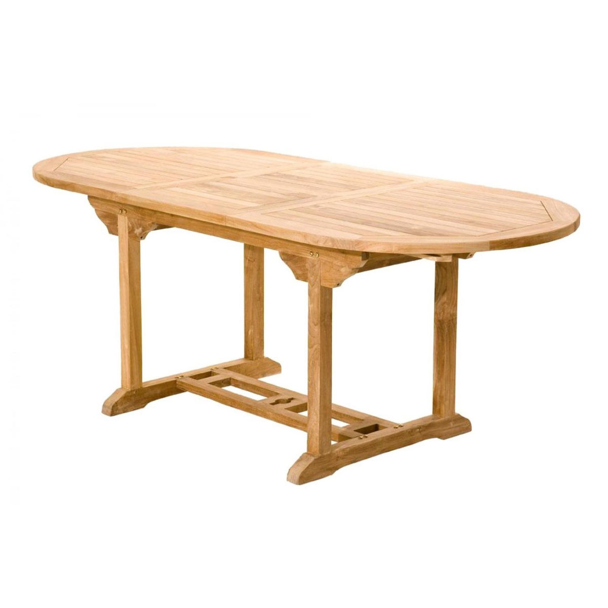 CONCEPT USINE Table de jardin ovale et 6 chaises en teck KAJANG