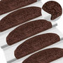 Voir la diapositive 5 : VIDAXL Tapis d'escalier 20 pcs marron 65x21x4 cm