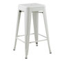Voir la diapositive 3 : Rendez vous déco Lot de 2 tabourets pour îlot central 66 cm en métal blanc mat-Indus